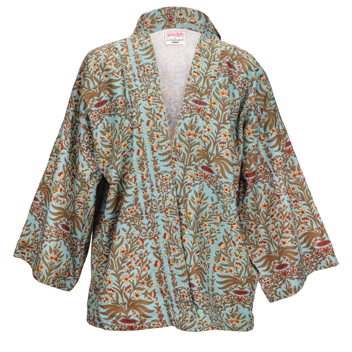 Serendipity Kimono Short - Lt Blue Baroque