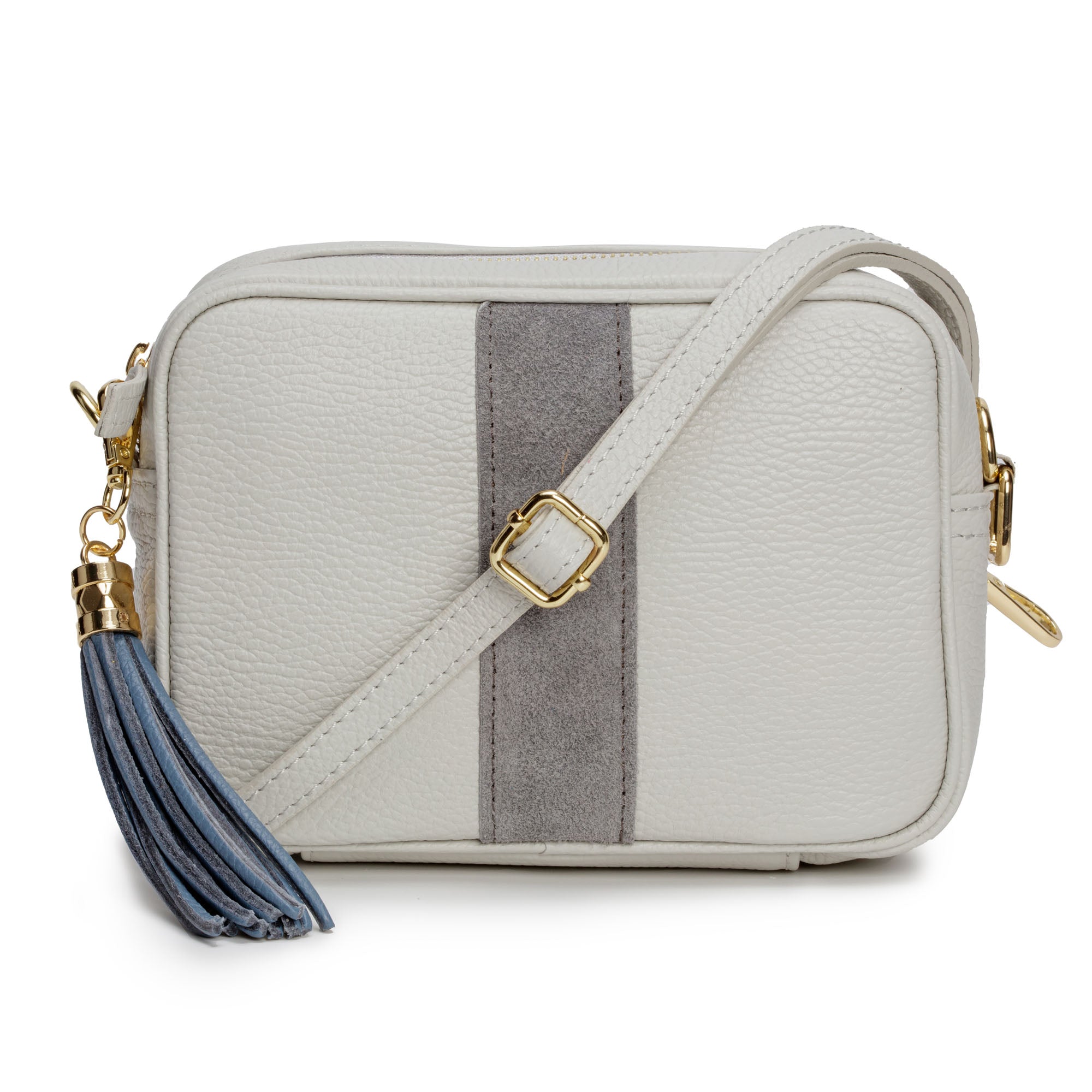 Suede Stripe Crossbody Marble (B/w Abstract Strap)