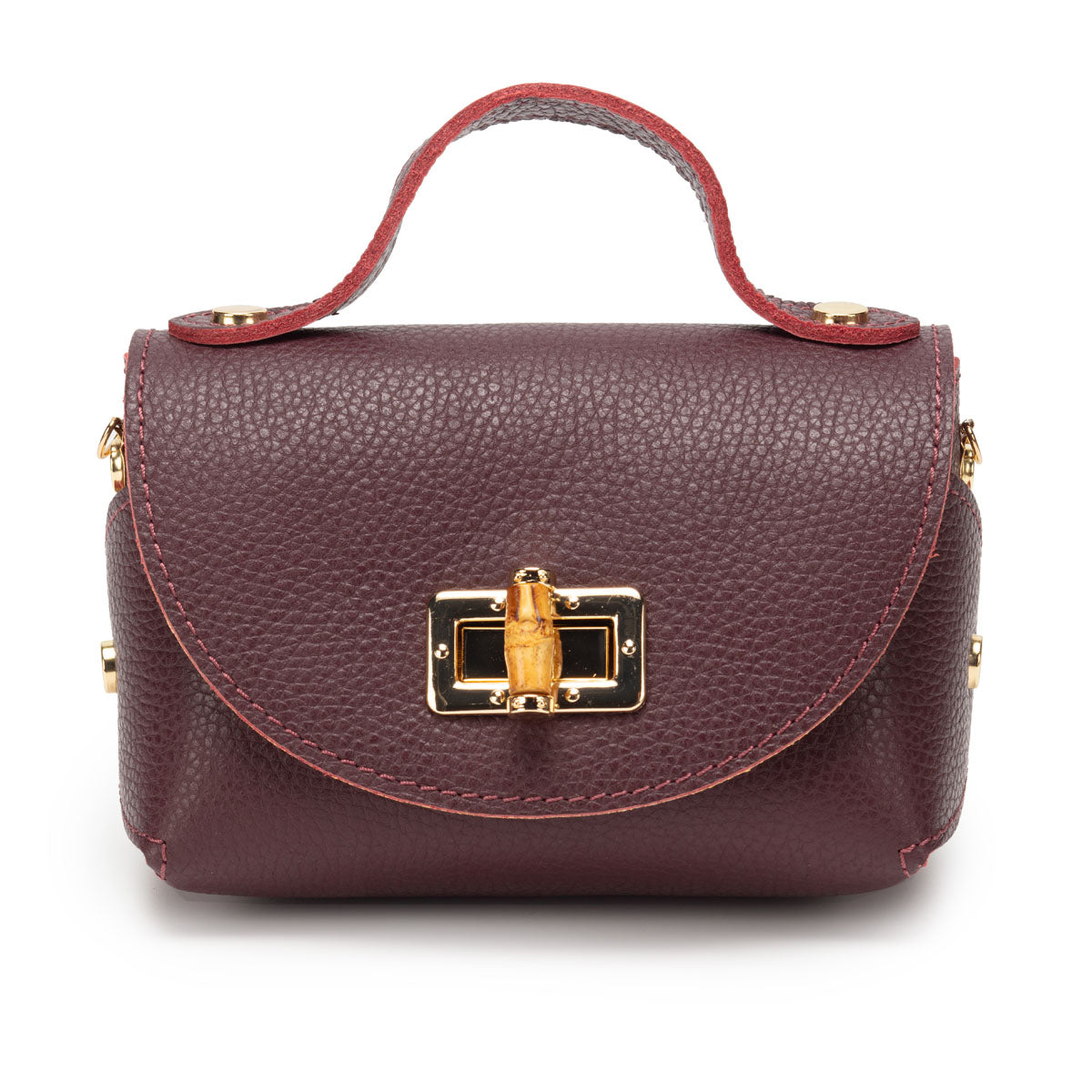 Bamboo Twist Clasp - Burgundy