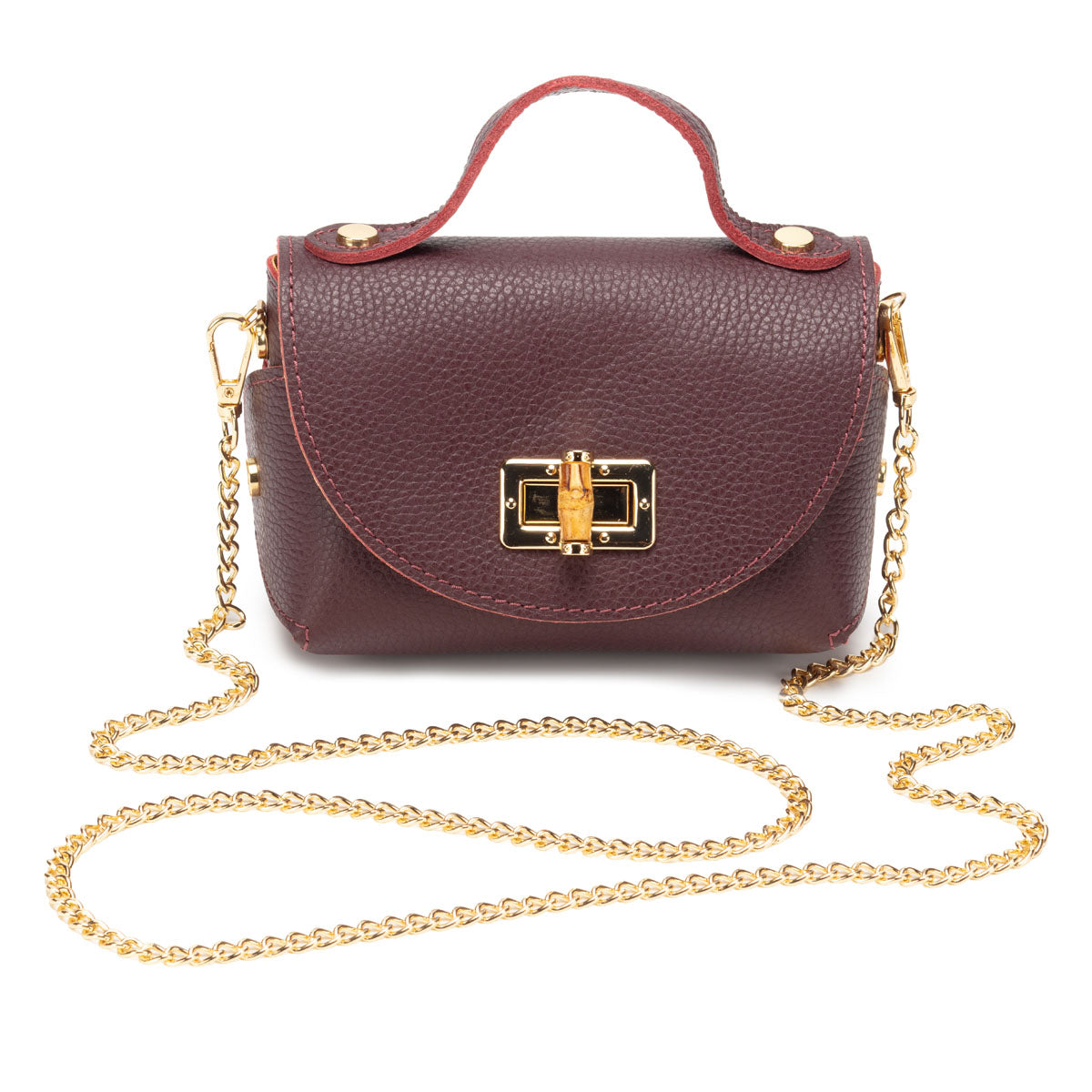 Bamboo Twist Clasp - Burgundy