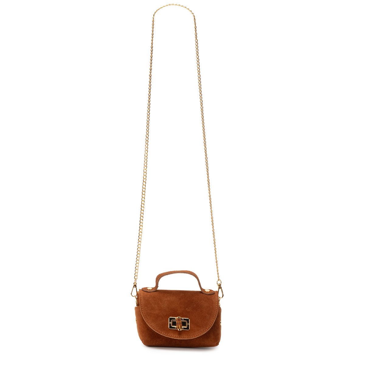 Bamboo Twist Clasp - Tan Suede