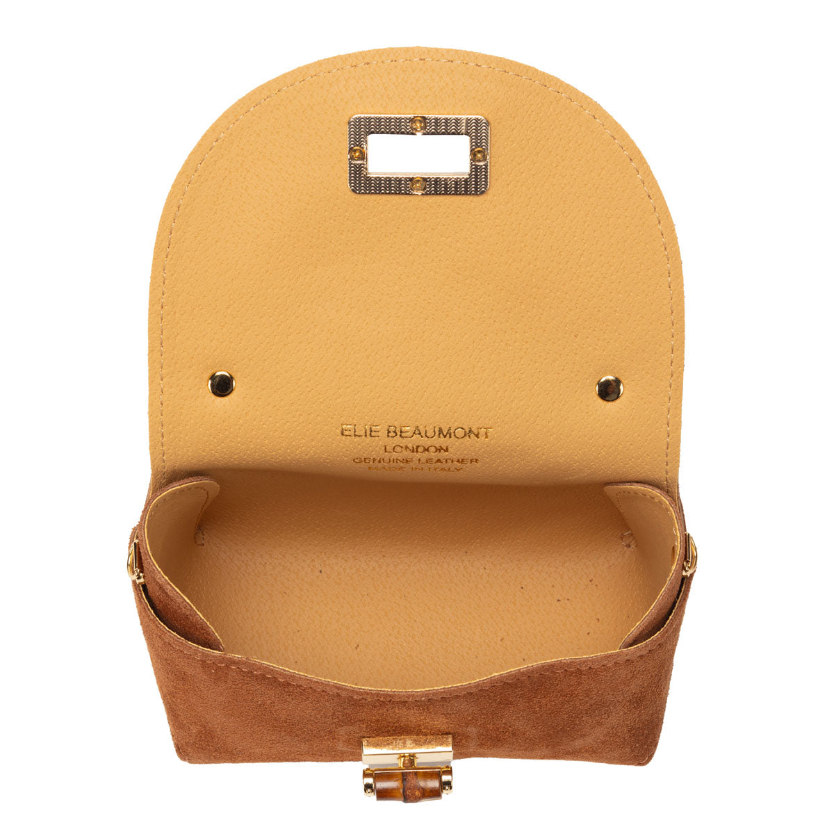 Bamboo Twist Clasp - Tan Suede