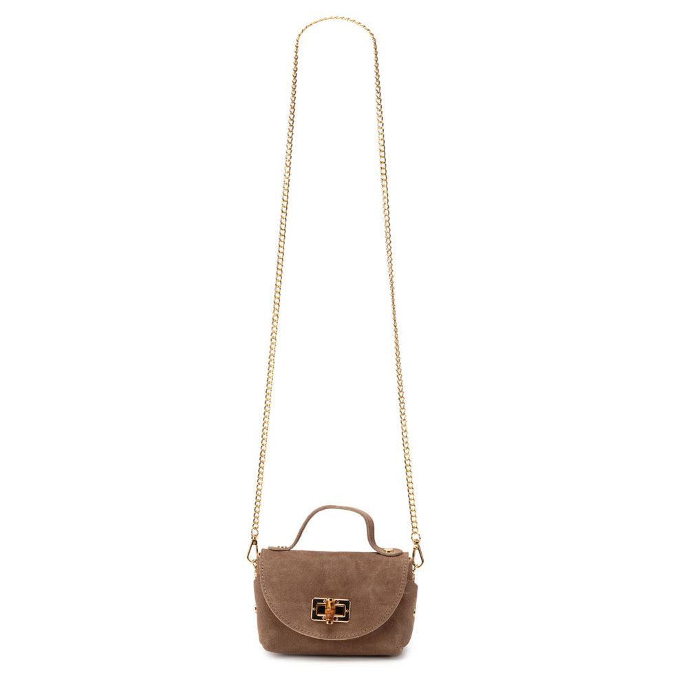 Bamboo Twist Clasp - Mink Suede