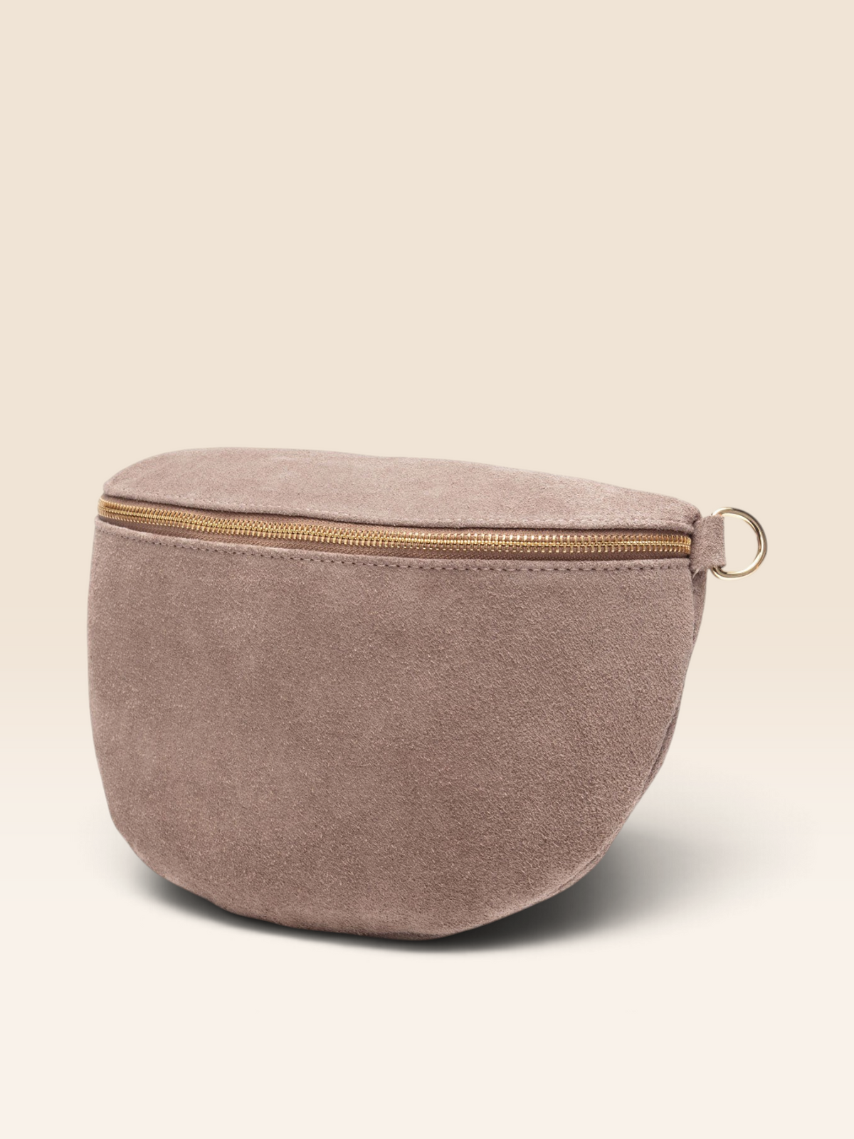 Suede Sling Bag - Taupe Large