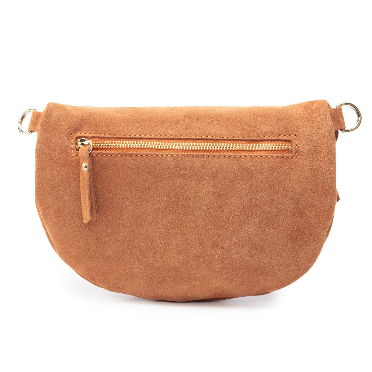 Suede Sling Bag - Tan Large