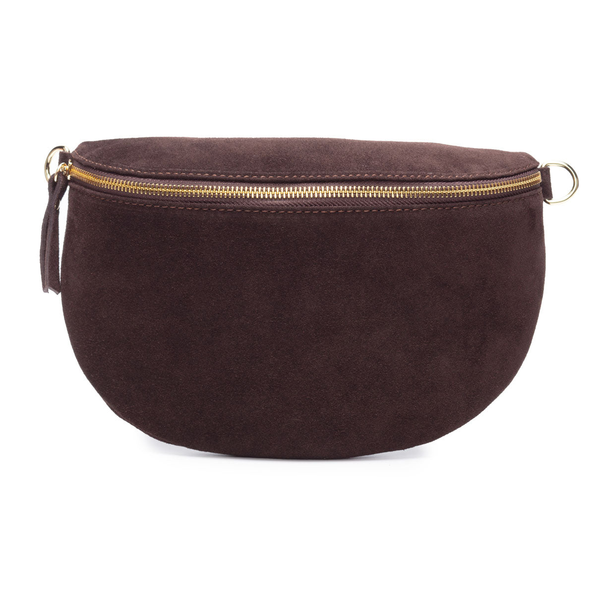 Suede Sling Bag - Chocolate Large