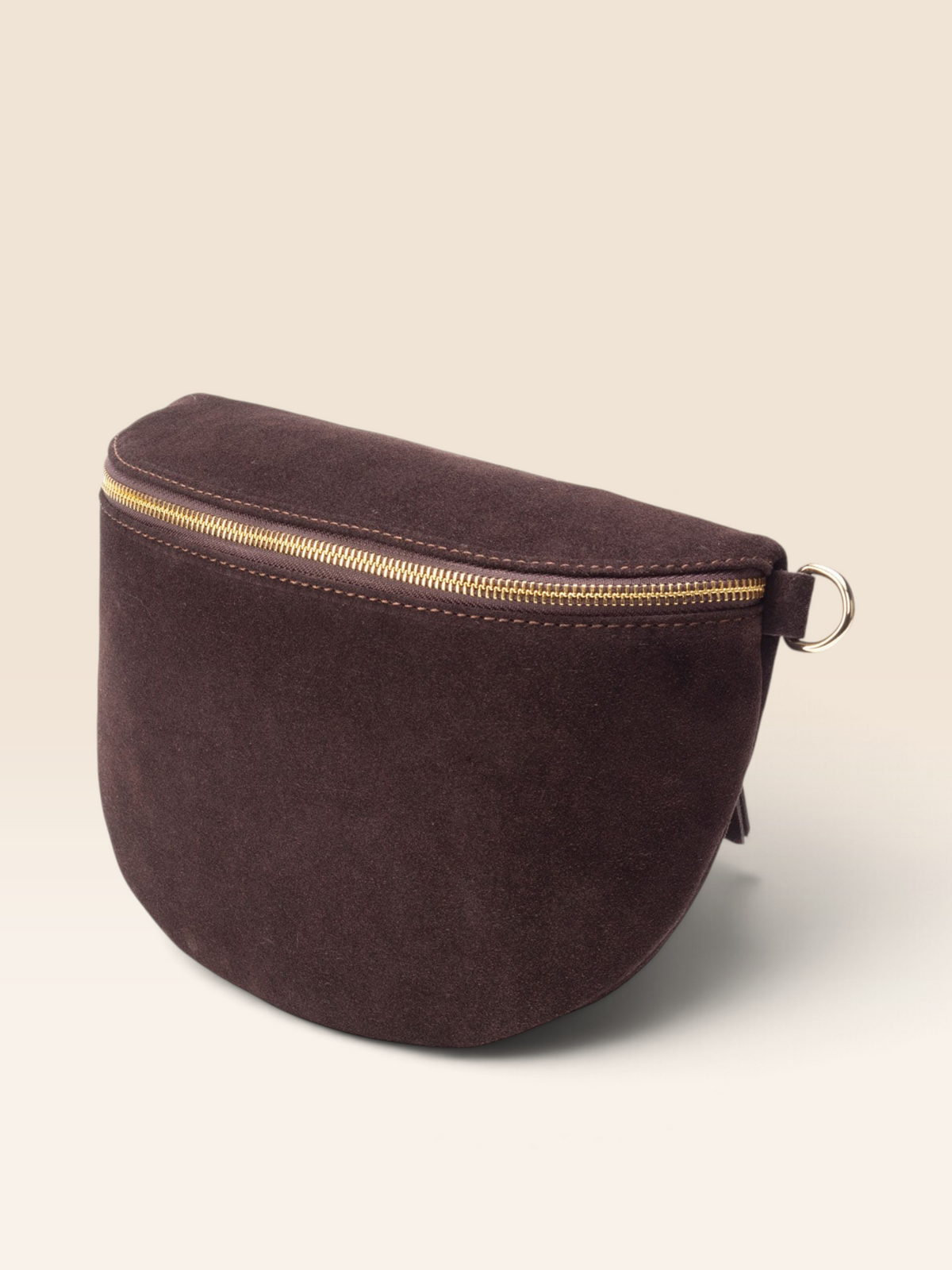 Sling Bag Suede Chocolate Combo-Bag, Gold Card holder & Glasses Case