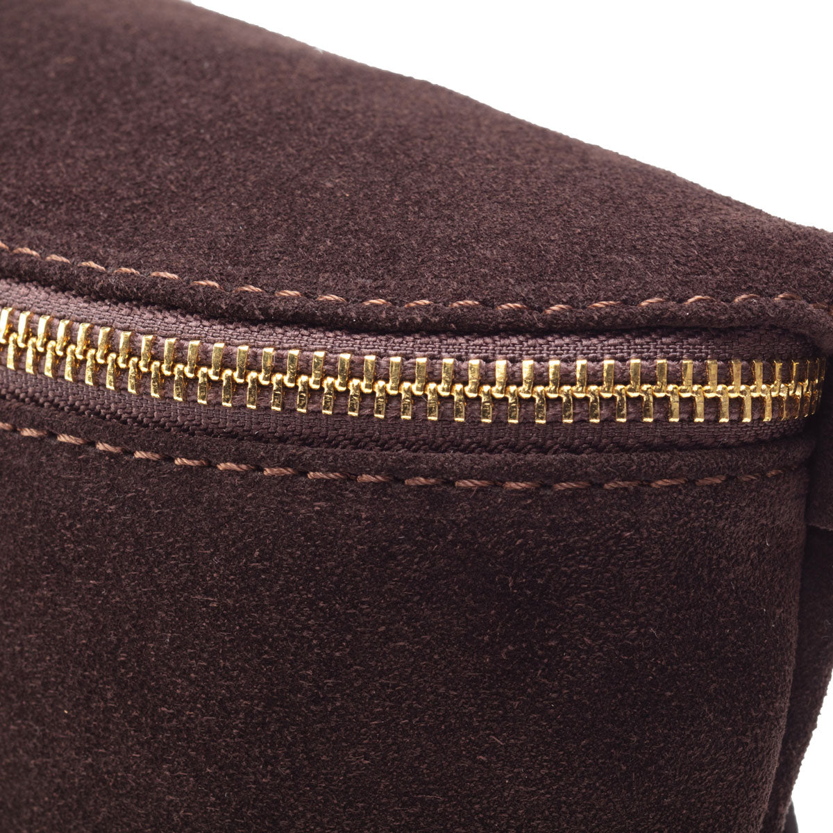 Suede Sling Bag - Chocolate Large