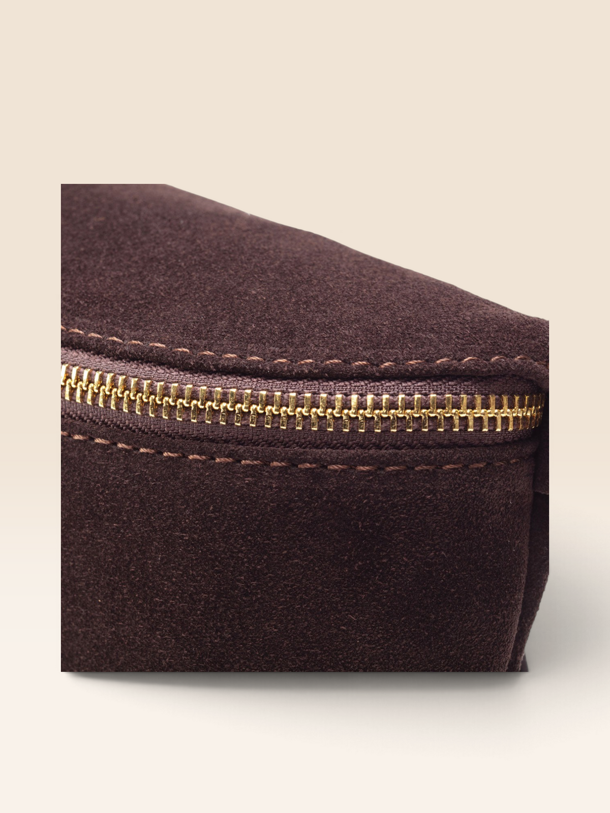 Sling Bag Suede Chocolate Combo-Bag, Gold Card holder & Glasses Case