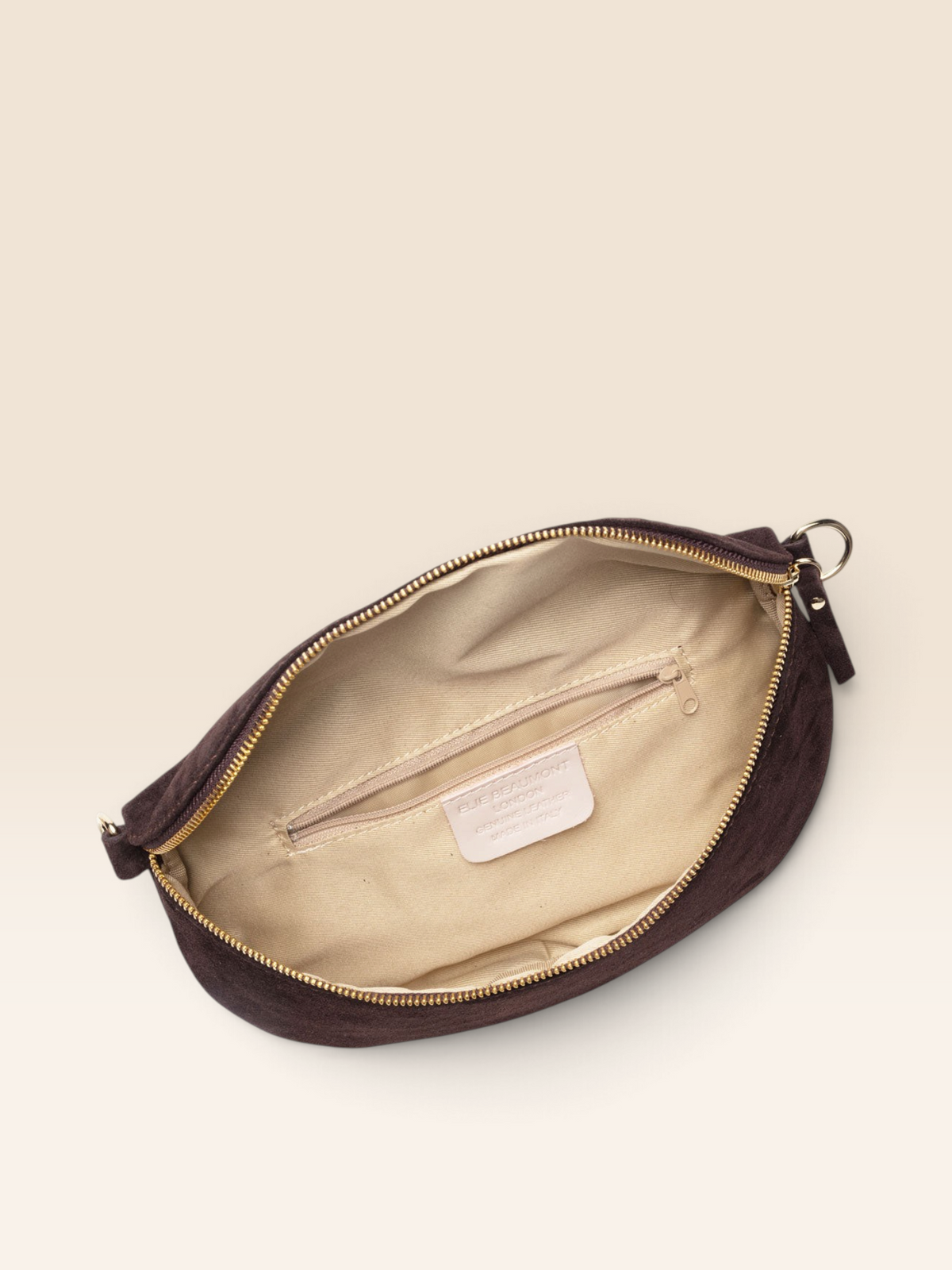Sling Bag Suede Chocolate Combo-Bag, Gold Card holder & Glasses Case