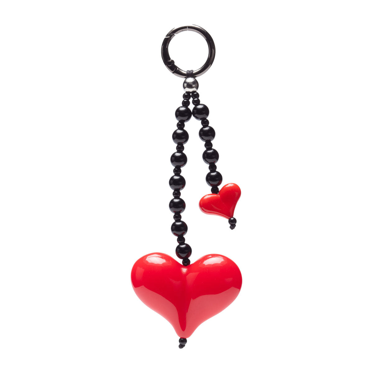 Bag Charm Keyring - Red Love Heart