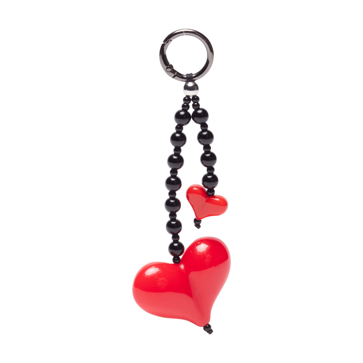 Bag Charm Keyring - Red Love Heart