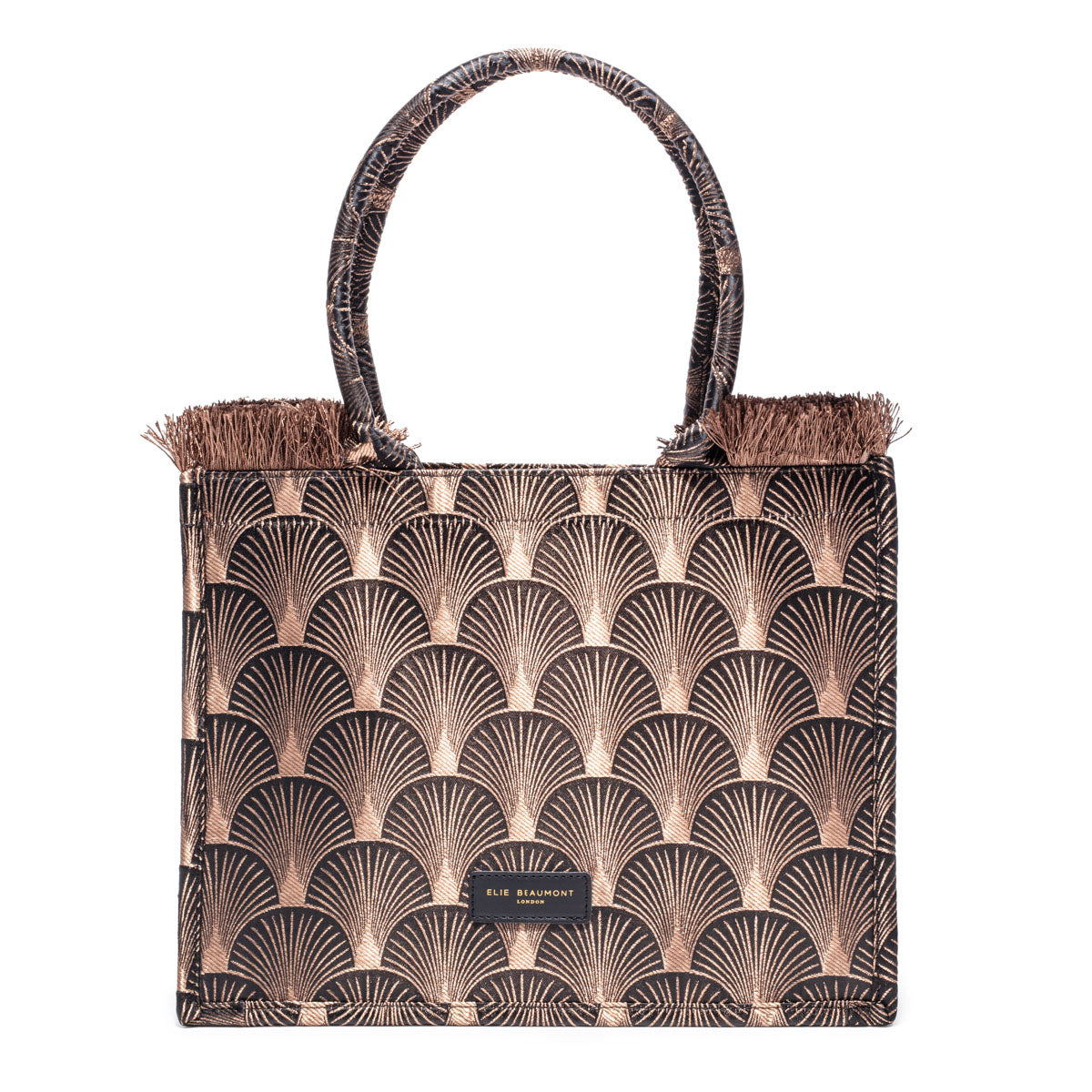Fabric Tote - Black/Copper Fan