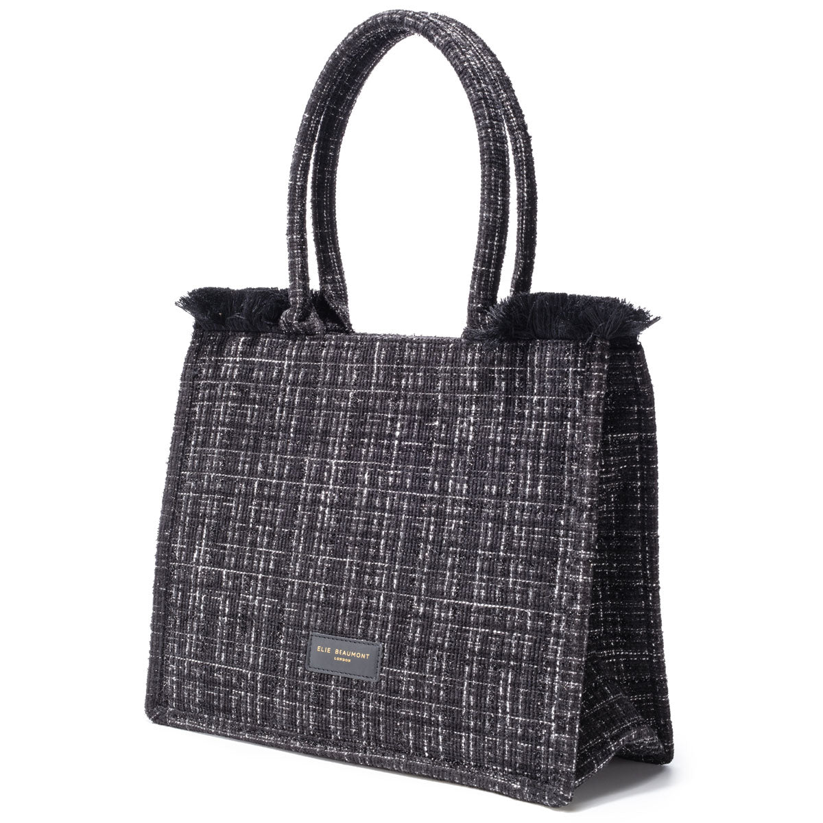 Fabric Tote - Black Checks