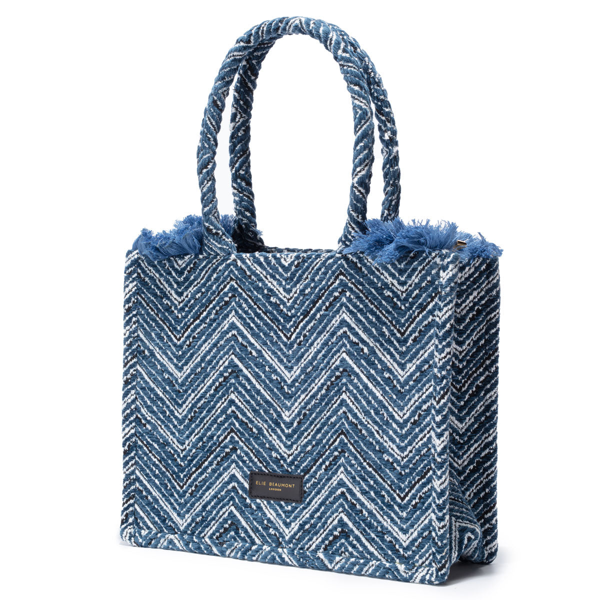 Fabric Tote - Velvet Teal Chevron