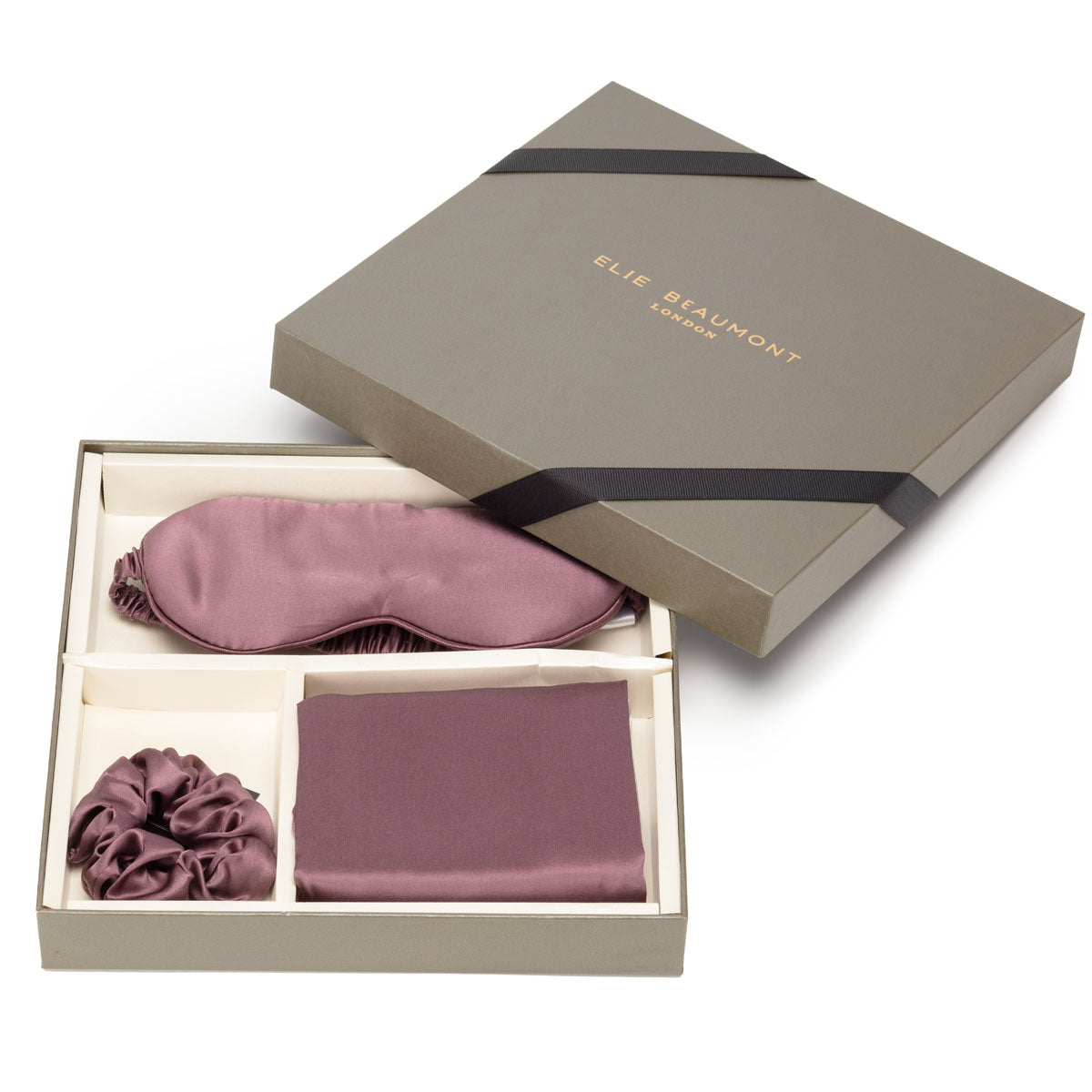 Elie Beaumont Silk Pillow Gift Set - Plum