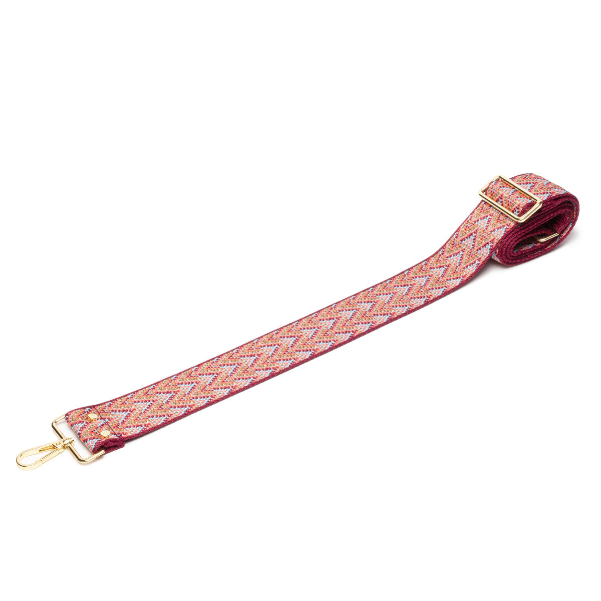 Crossbody strap - Burgundy Multi Chevron