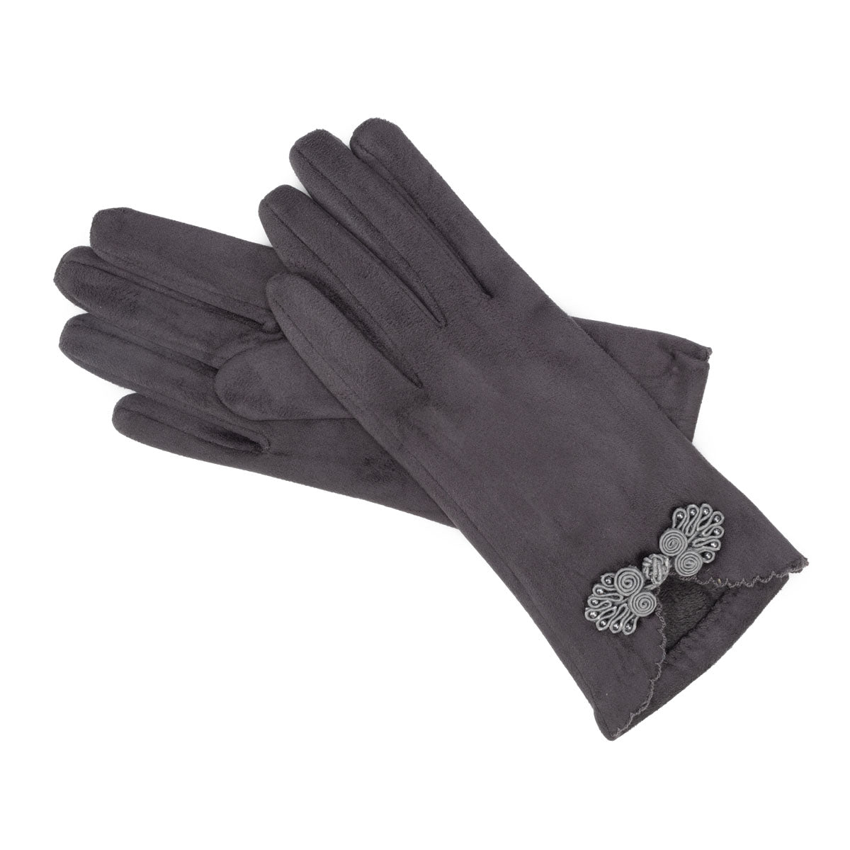 Gloves Lace Buckle - Grey
