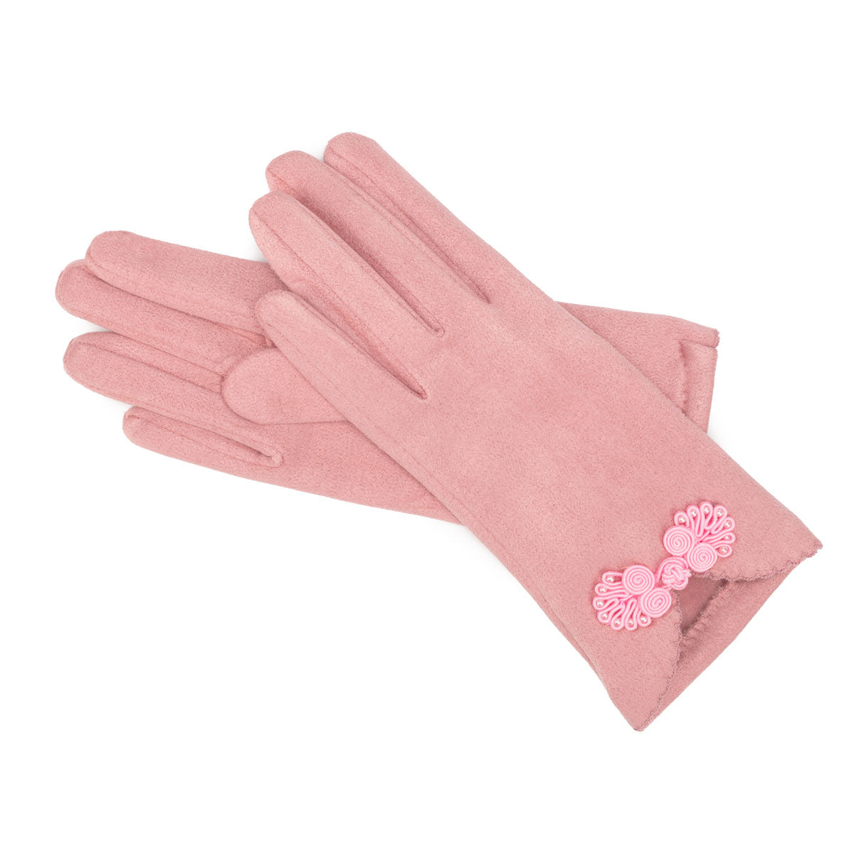 Gloves Lace Buckle - Rose