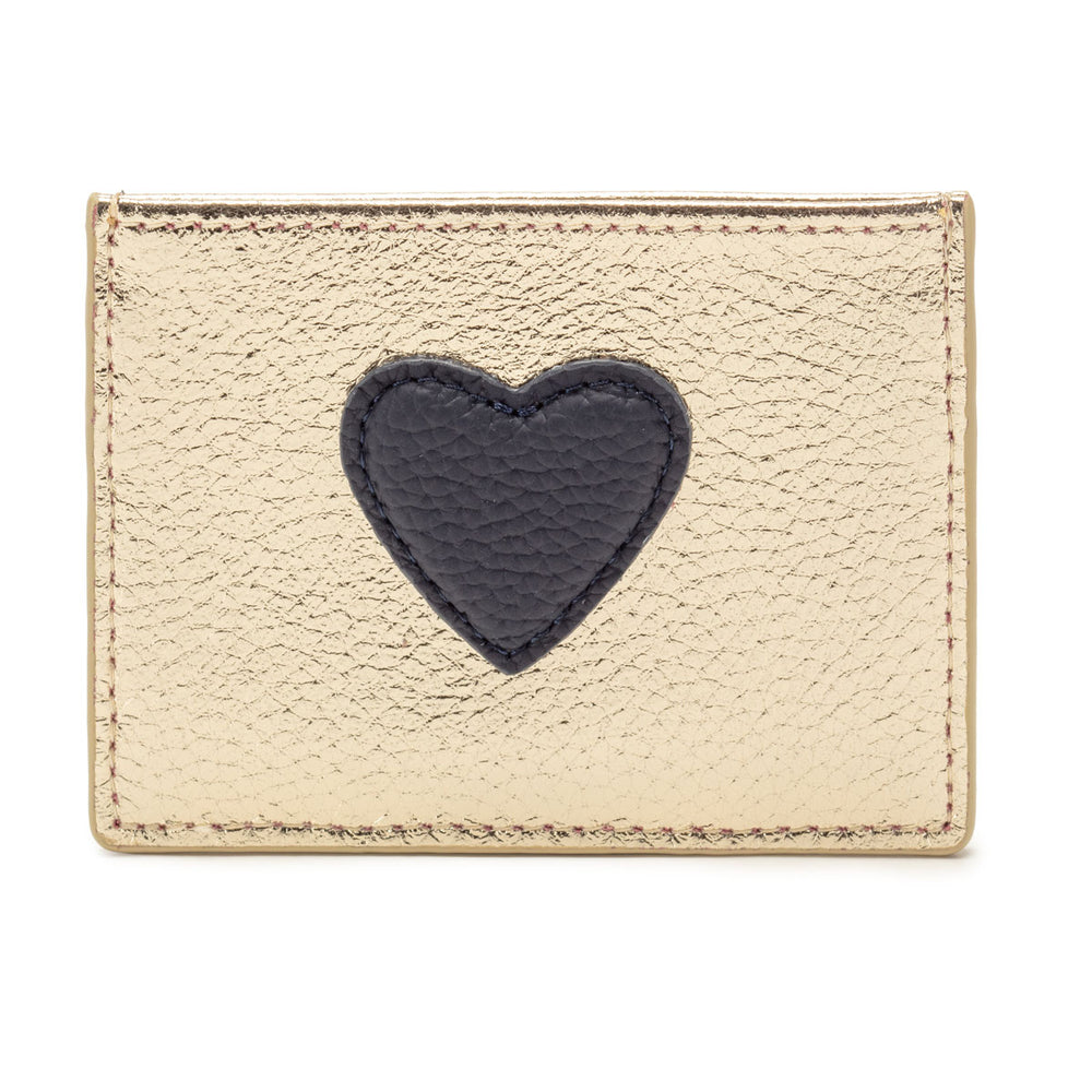 Cardholder Heart Gold-Navy Blue