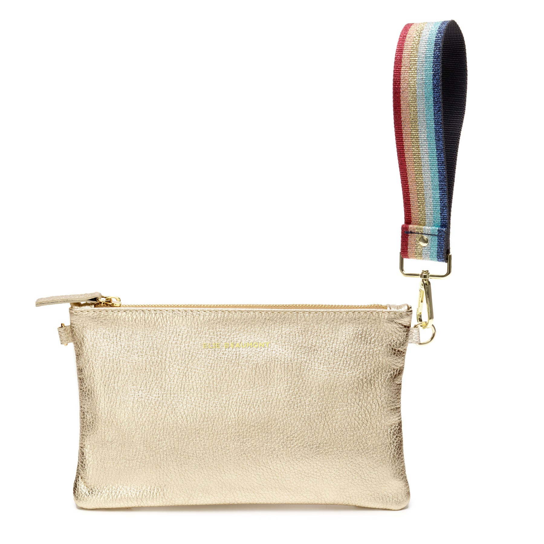 Pouch Bag Gold (Rainbow Wristlet)