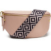 Sling Bag - Light Mauve with Blue Diamond Strap