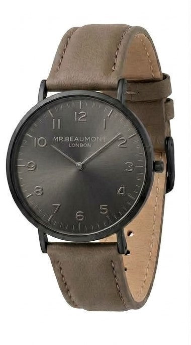 Mr Beaumont numeral dial Leather Brown/Black Case