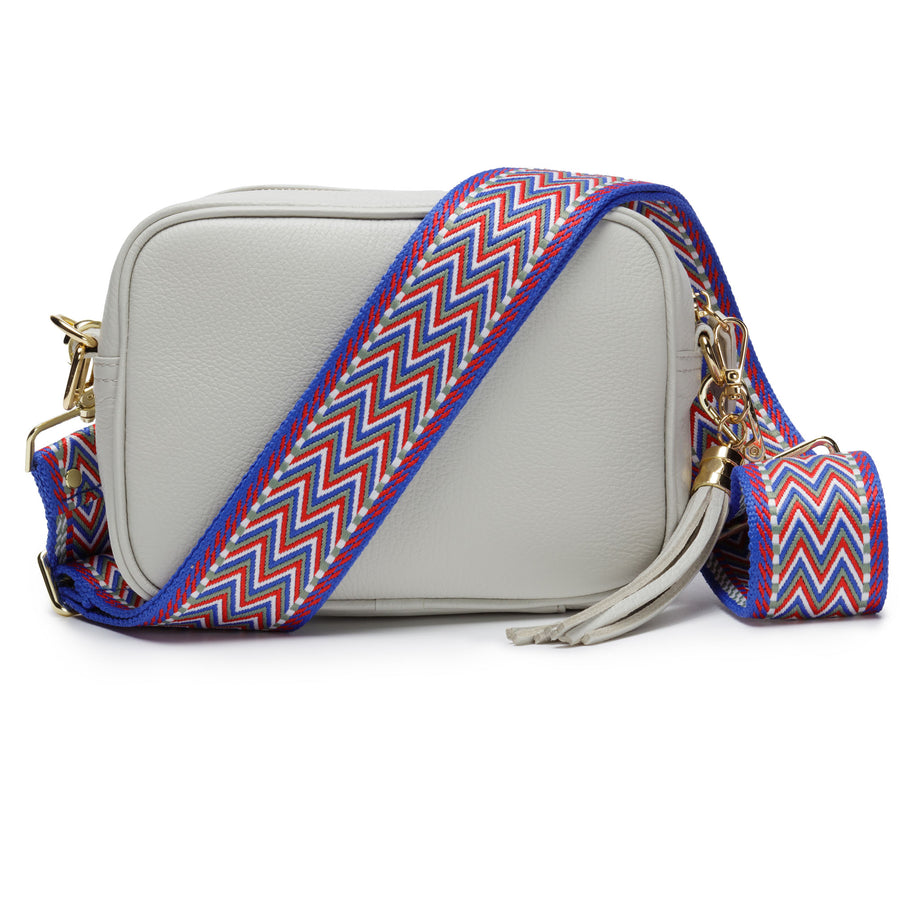 Crossbody Schwarz (Silbernes Chevronband)