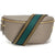 Sling Bag - Mink Grey with Green Gold Trim Strap