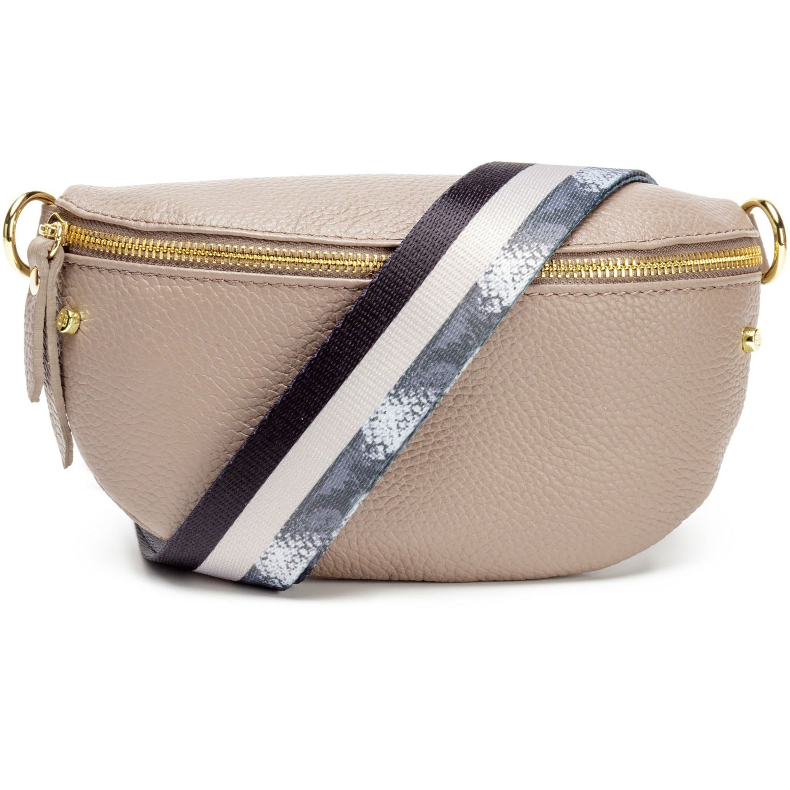 Sling Bag - Mink Grey with Python Stripe Strap