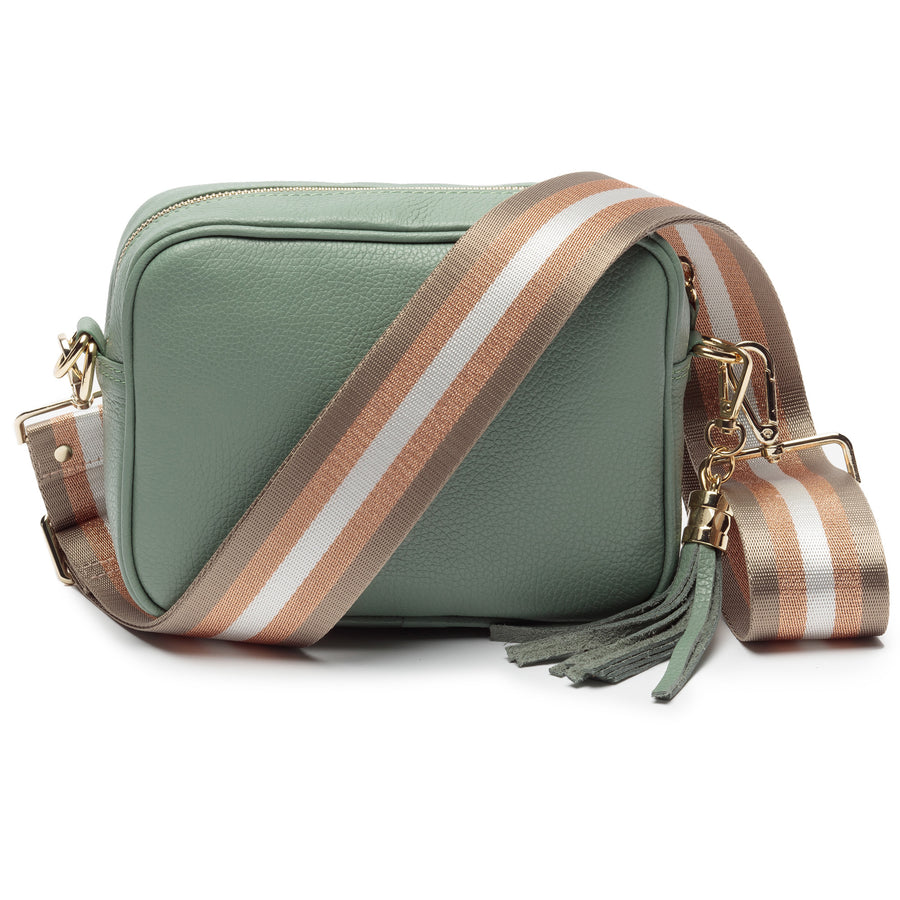 Crossbody Schwarz (Silbernes Chevronband)