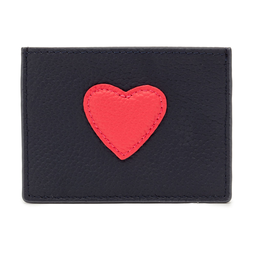 Cardholder Heart Navy Blue-Cerise