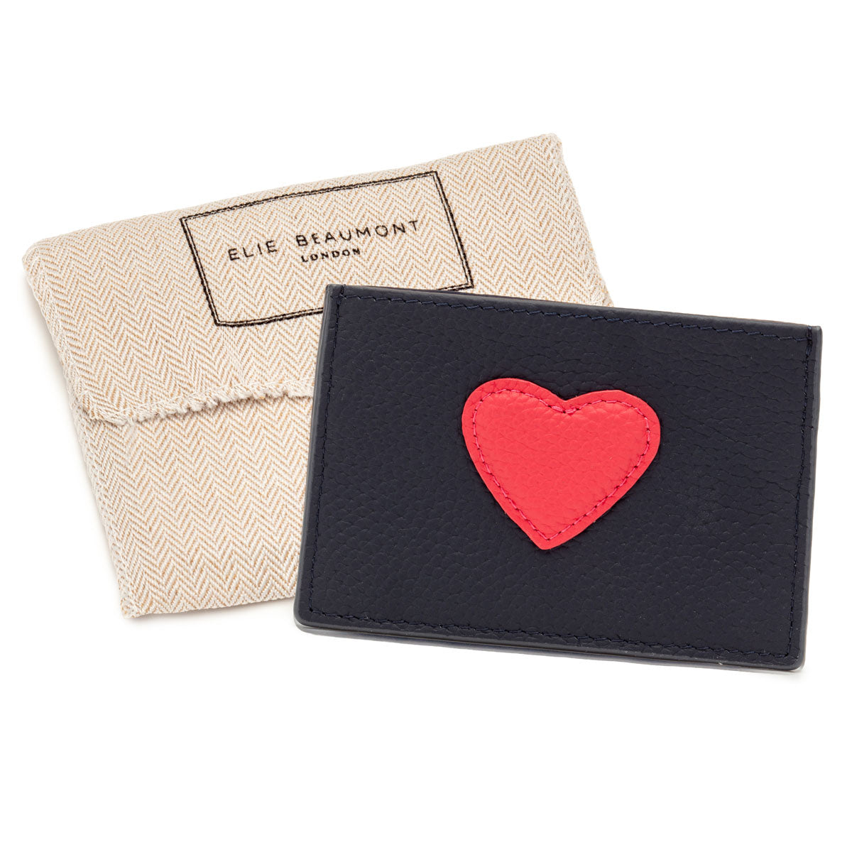 Cardholder Heart Navy Blue-Cerise