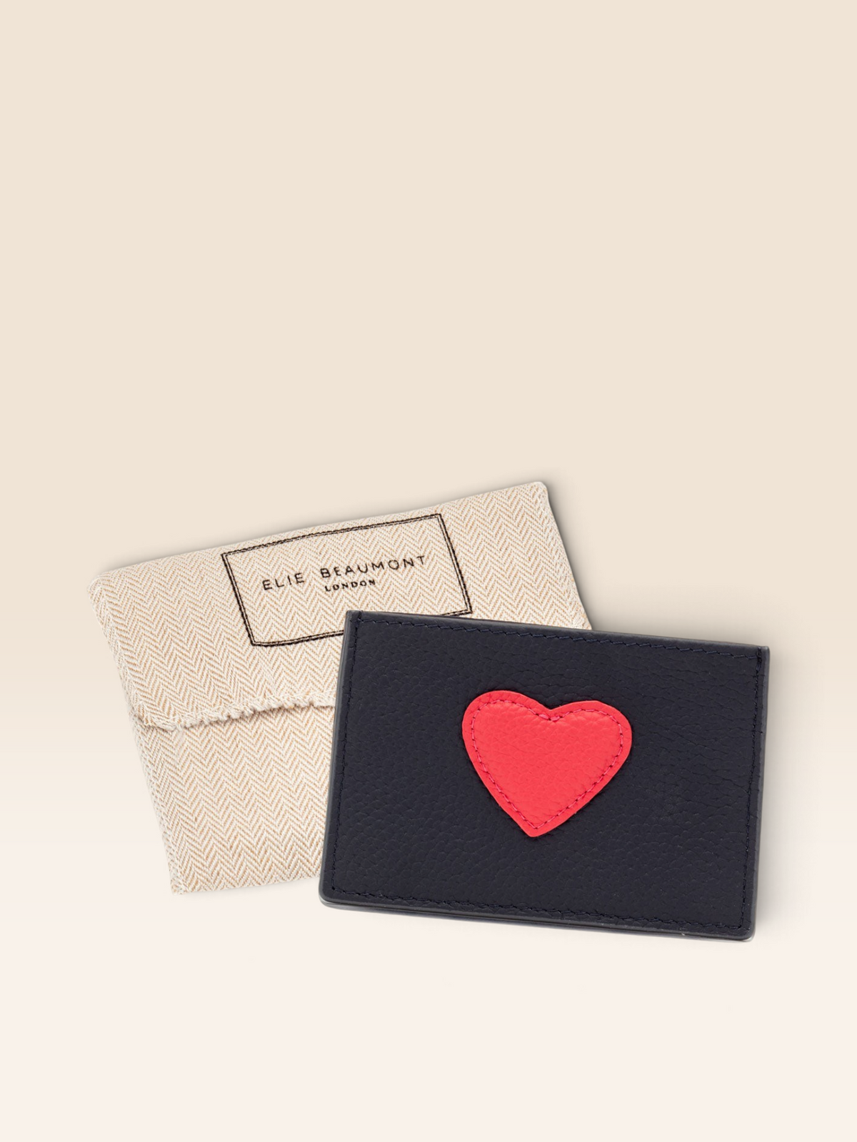 Cardholder Heart Navy Blue-Cerise