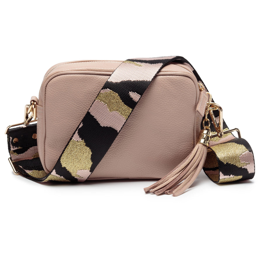 Crossbody Schwarz (Silbernes Chevronband)