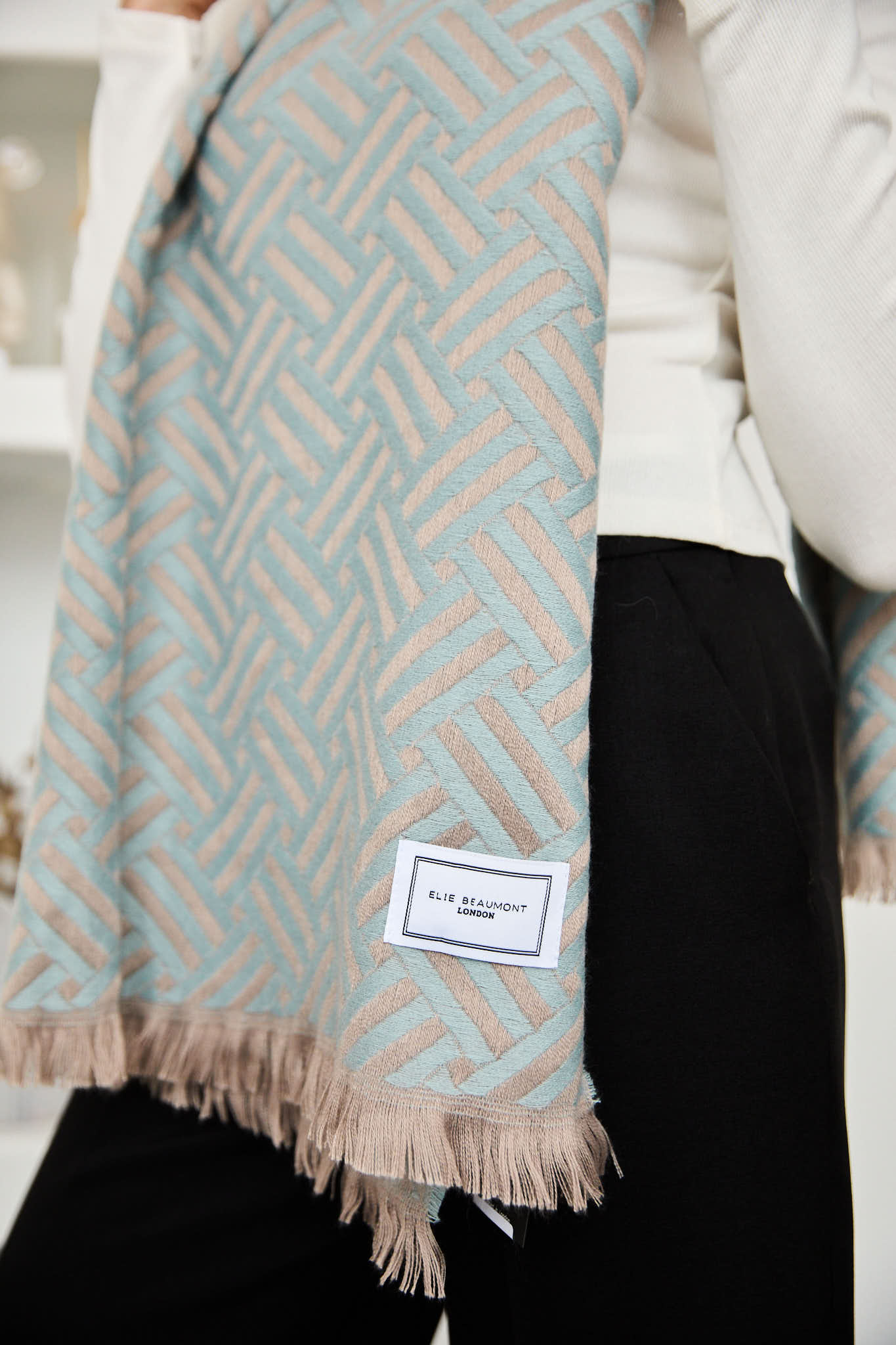 Winter Scarf Elite - Woven Duck Egg