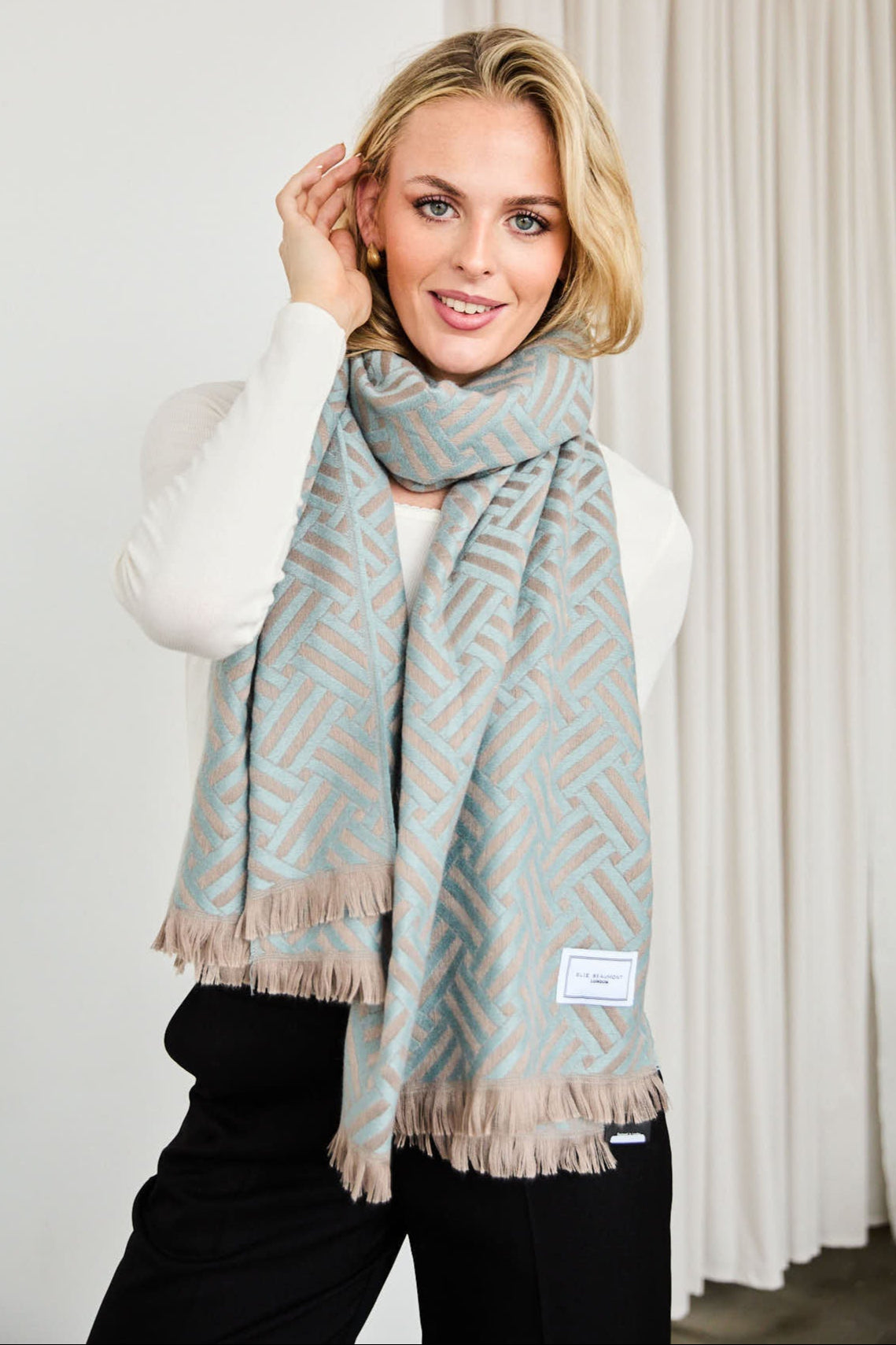 Winter Scarf Elite - Woven Duck Egg
