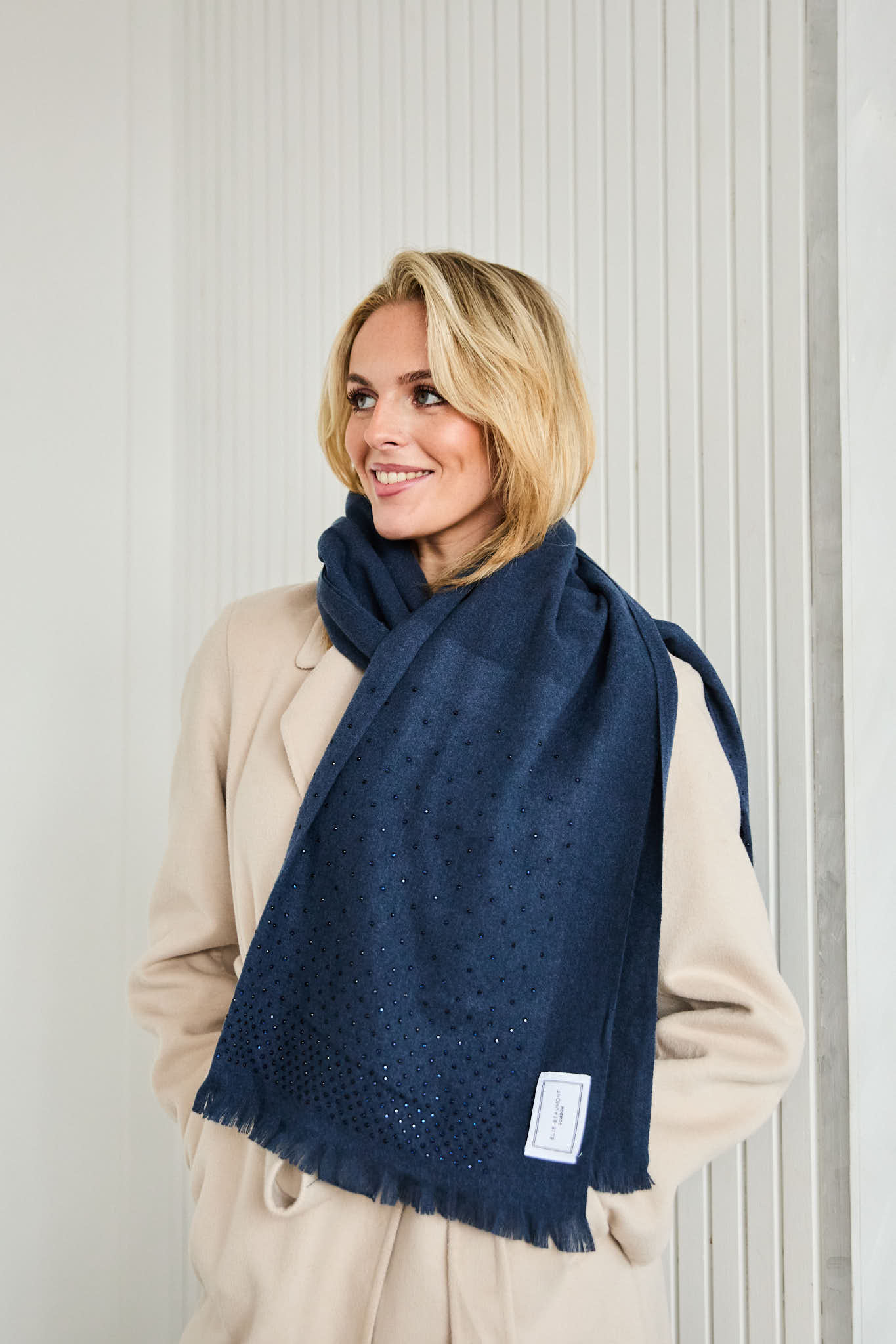 Winter Scarf Elite - Mid Blue Cascade Diamante