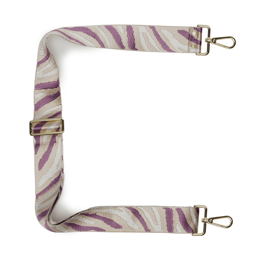 Crossbody strap - Plum Zebra