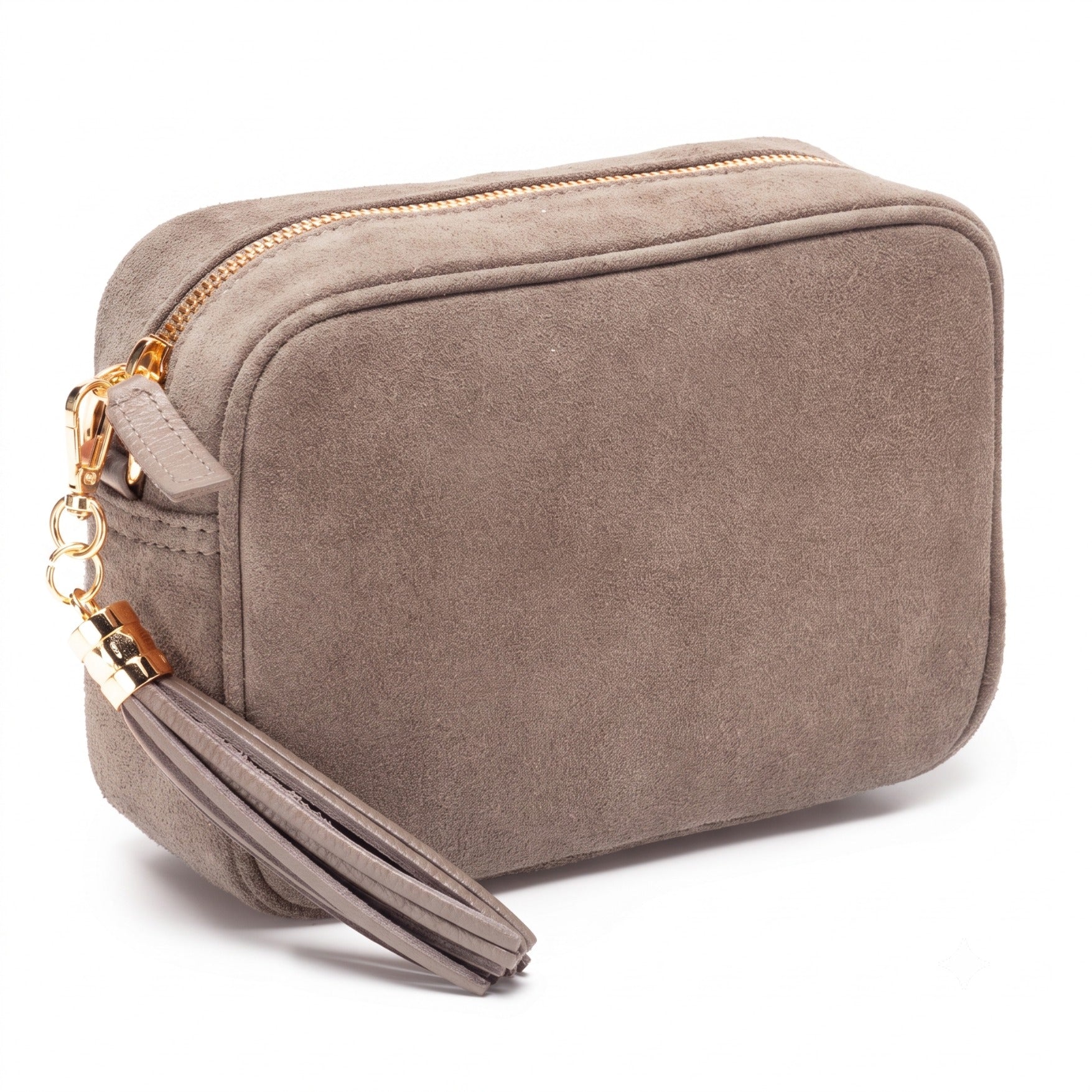 Crossbody Tassel Suede -Mink