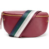 Sling Bag - Wine with Colour Stripe Strap