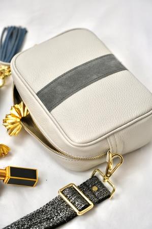 Suede Stripe Crossbody Marble