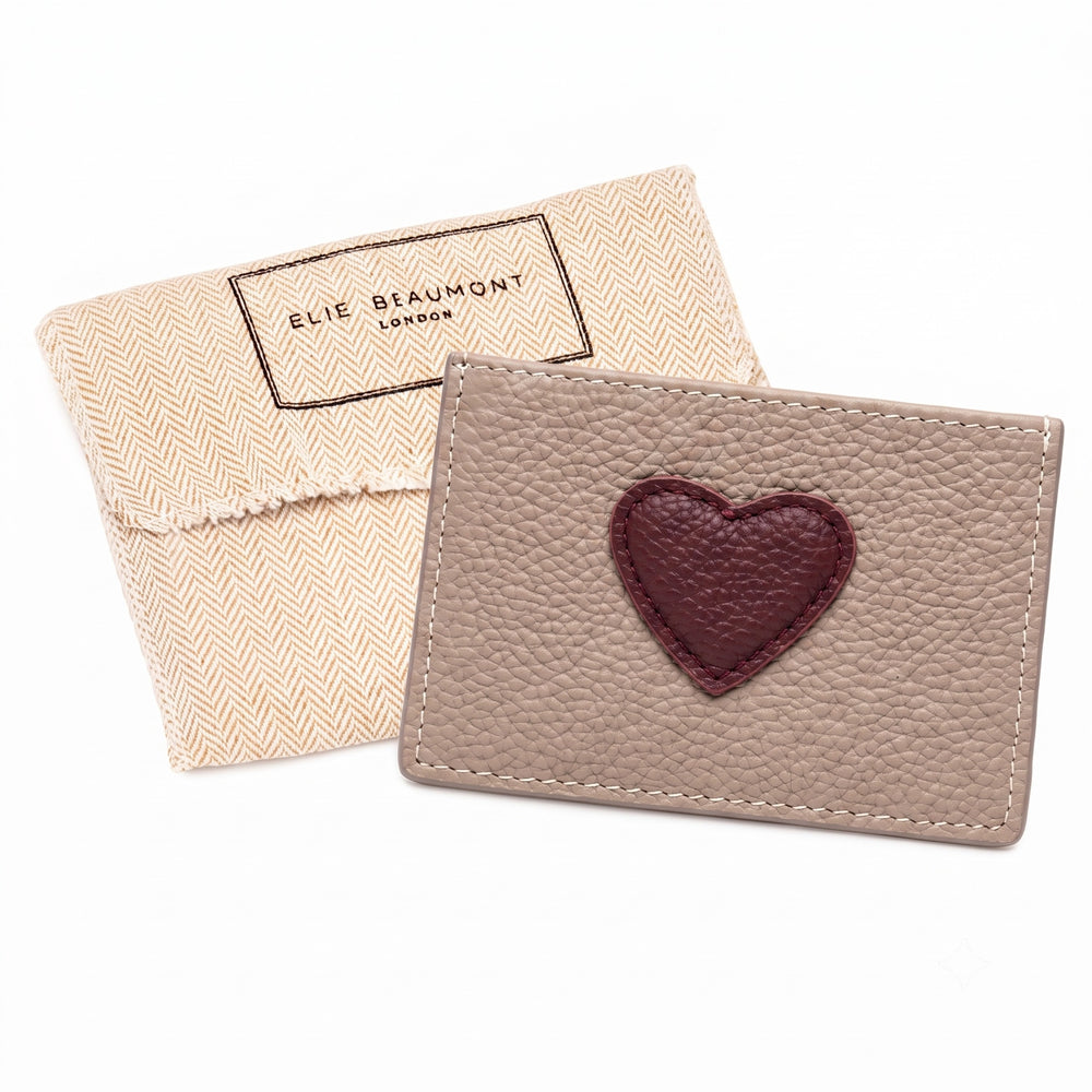 Cardholder Heart Mink-Wine
