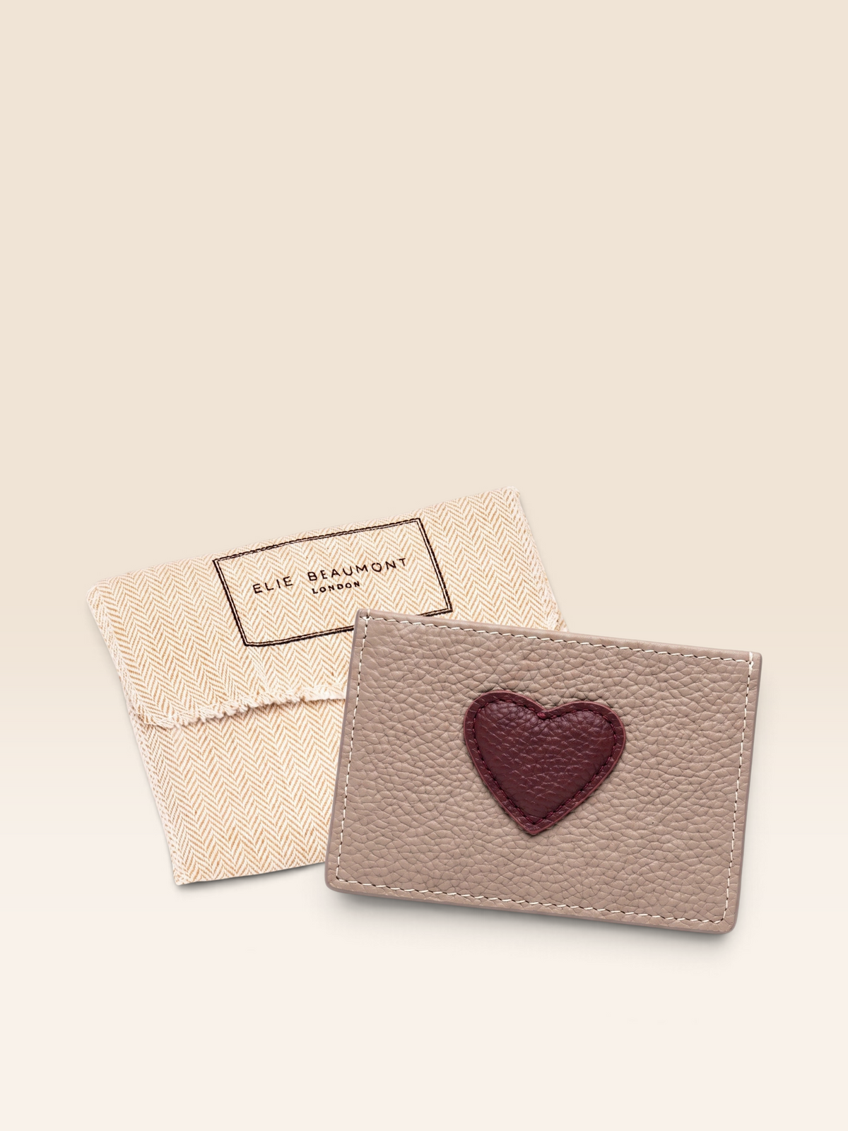 Cardholder Heart Mink-Wine