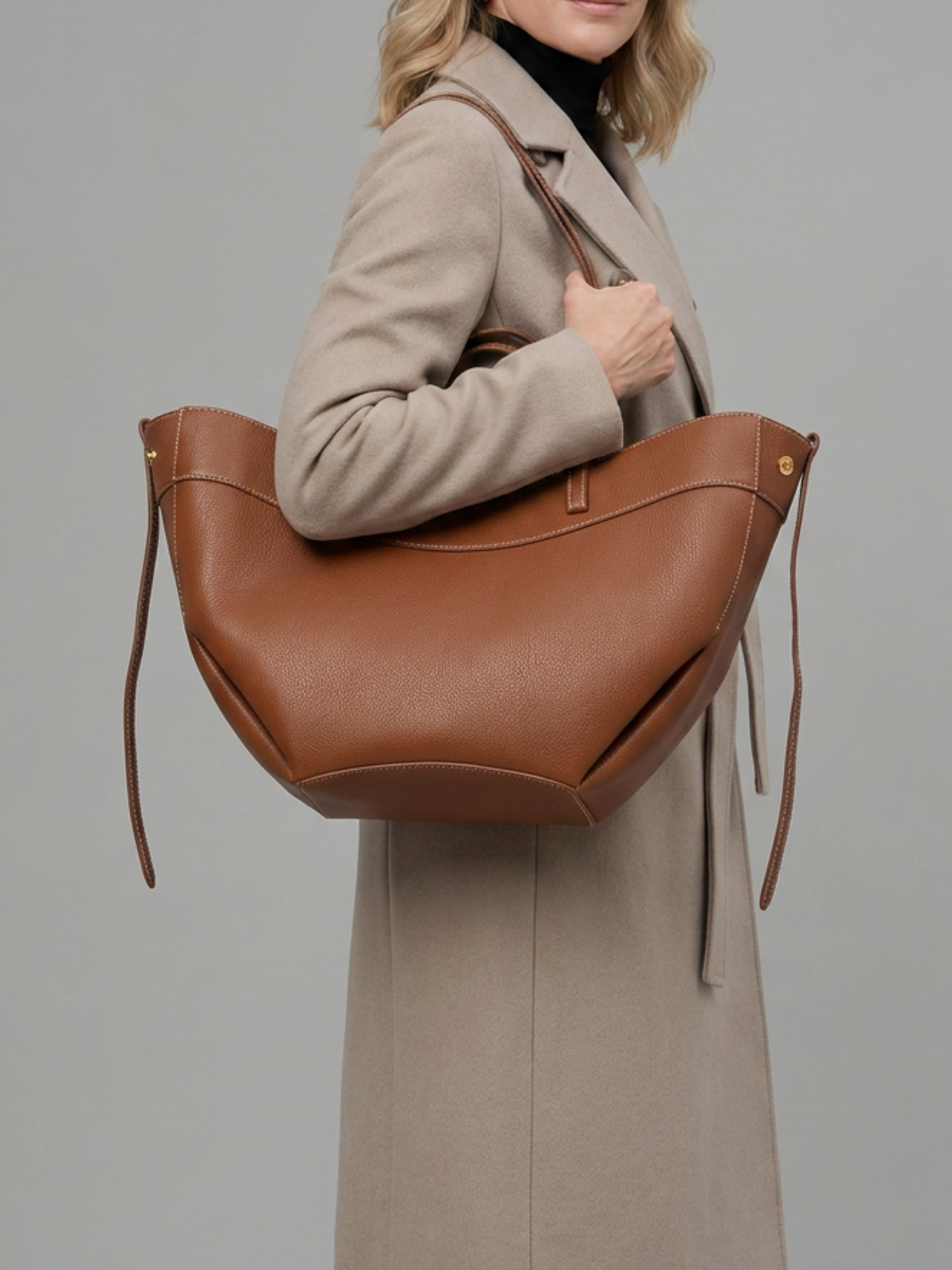 Origami Tote - Tan