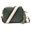 CROSSBODY FLASCHE GRÜN (SCHWARZ/WEISS/GOLDENES ARMBAND)