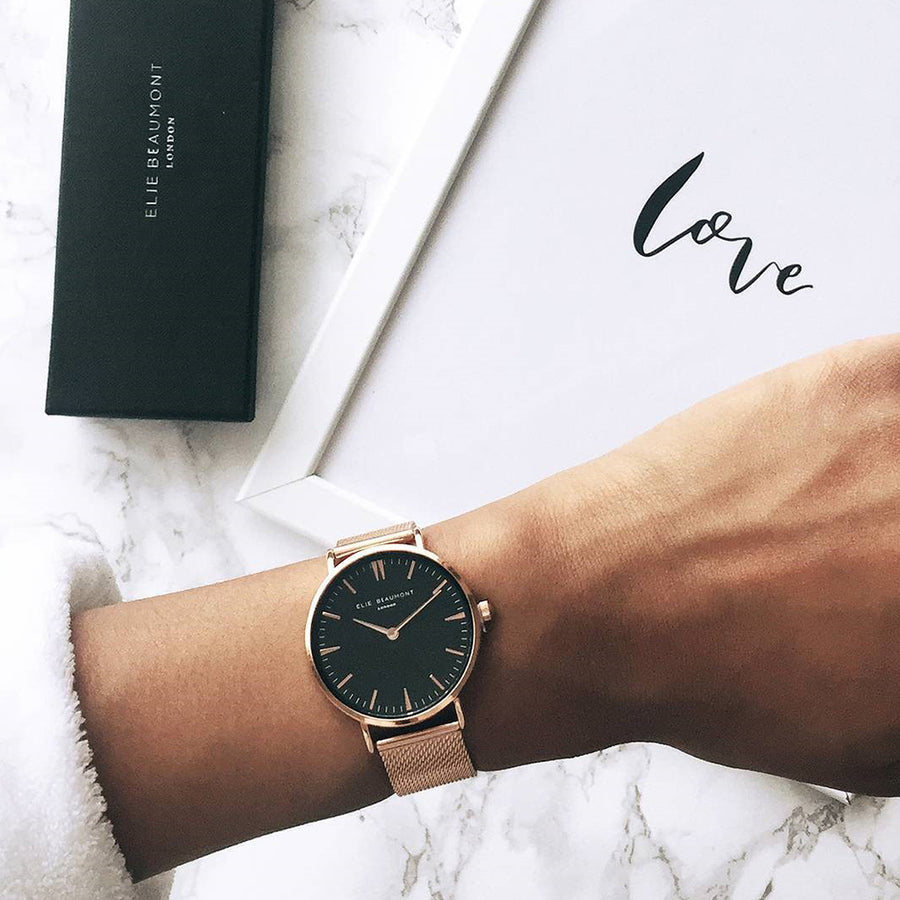 Oxford Large Mesh Rosegold/Black