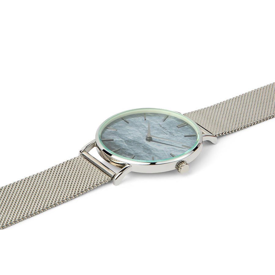 Mr Beaumont Carbon Silver Mesh