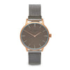 Holborn small magnetic ladies watch rose silver mesh strap 