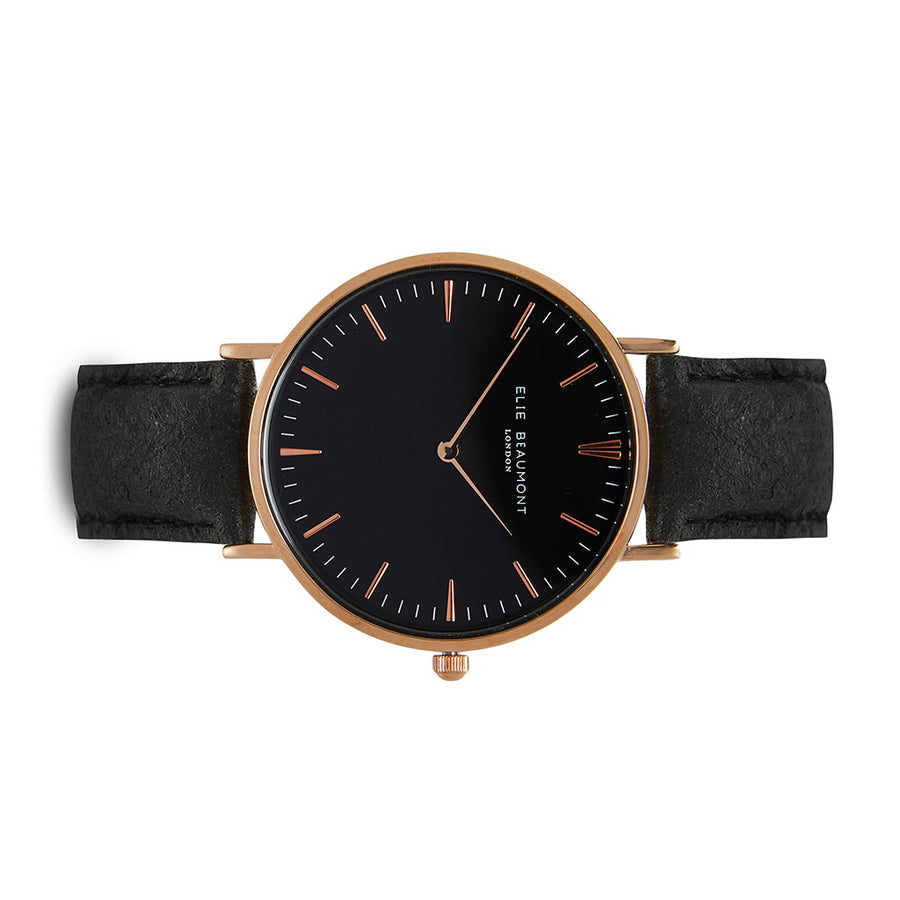 Vegan Oxford Large Black Dial/Black